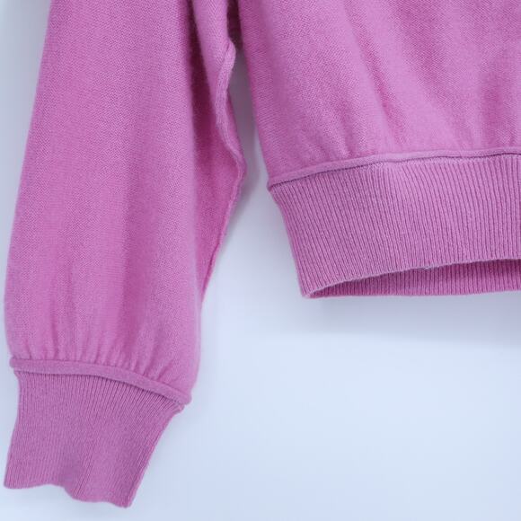 FREE PEOPLE Love Like This Cashmere Sweater Pink Pullover Long Sleeve Women's M - Picture 4 of 11